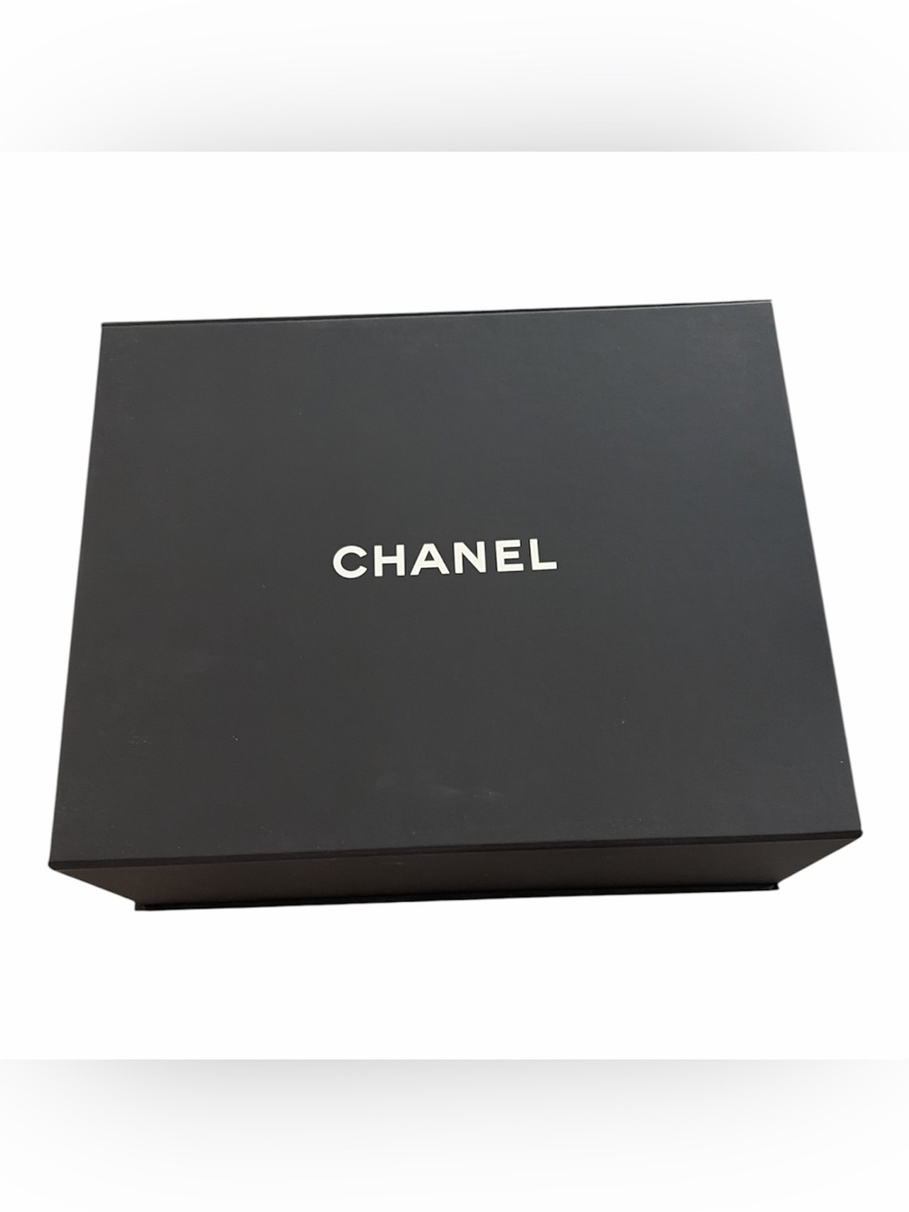 CHANEL Black Box with White Logo Center